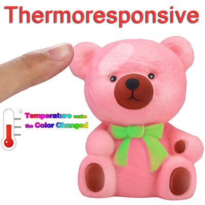 

Siaonvr Thermal Heat Induction Squishies Bear Slow Rising Scented Reliever Stress Toys