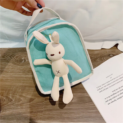 

2019 new cute cute cartoon simple versatile shoulder bag fashion casual bunny girl portable canvas bag