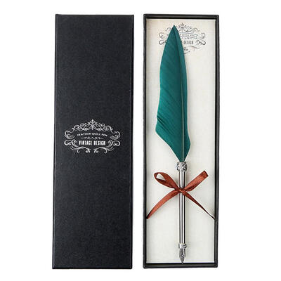 

Retro Antique Quill Feather Dip Fountain Pen Writing Stationery Gift Box