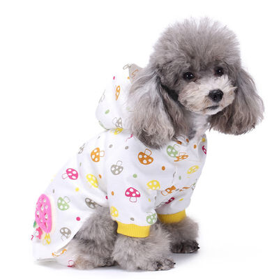 

High Collar Pony Dog Print Jumpsuit Pajamas Comfy Cotton Pet Pjs Shirts Dogs Clothes
