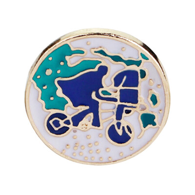 

Cartoon Brooch Bicycle Girl Shoes Origami Wishing bottle Travel around the world Enamel pins Backpack Jacket Lapel Pin Badge