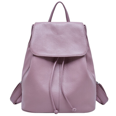 

European&American fashion leisure Ladies Leather backpack anti-theft shoulder bag