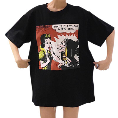 

Summer Personality T-shirt Printing Short-sleeved Womens T-shirt Loose Korean T-shirt