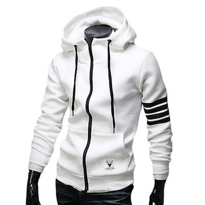 

New Mens Autumn Winter Cotton Long Sleeve Slim Zipper Sweatshirts Fashion Casual Hooded Hoodies For Women