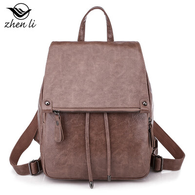 

PU leather new womens bag fashion retro supply backpack female shoulder bag