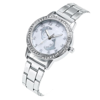

Stainless Steel Fashionable Ladies WristWatch Beautiful Souvenir Temperament Simple Business Womens Quartz Watch clock 2018 D
