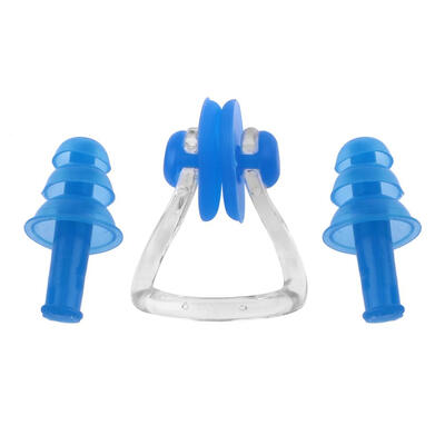 

Waterproof Soft Silicone Ear PlugsNose Clip Set for Summer Swimming Diving