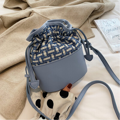 

Fallwinter 2019 new wave Korean fashion Joker womens bags shoulder slung shoulder bag bucket bag