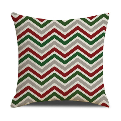 

Tailored Christmas Linen Skin Pillow Case Pillow Cushion Elk Snowflake Print 45×45CM