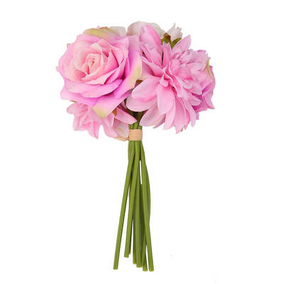 

8pcs Simulation Flower Bride Bouquet Artificial Fake Flowers Wedding Decor