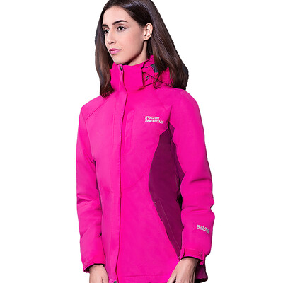 

El Monte ALPINT MOUNTAIN Jackets Men&Women Couples FallWinter Three-in-One Jackets Fleece Warm Two-piece 630-620 Rose Red L