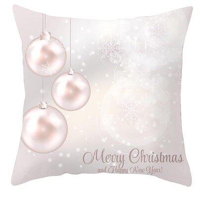 

LIANGchueng Cushion Covers Christmas Peach-skin Throw Pillowcases for Couch Living Room Sofa Bed 45cm x 45cm18x18 Inches