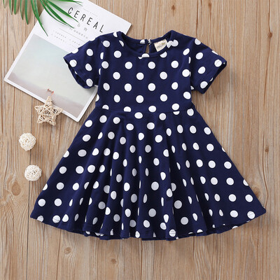 

Kids Girls Vintage Dress Polka Dot Princess Swing Rockabilly Party Dresses