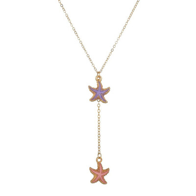 

Summer Sea Shell Pendants&Necklace For Women Orange Color Necklace New Trendy Jewelry Female Handmade Necklace Girls Gifts