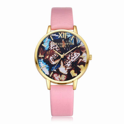 

Lvpai P225-G Women Leather Band Flowers Dial Wrist Watch
