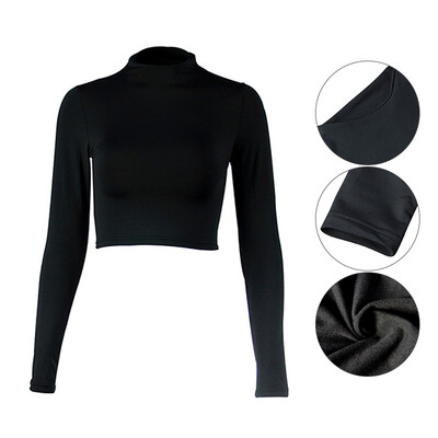 

Fashion Sexy Exposure Umbilical Long-sleeved Slim Bottoming Shirt