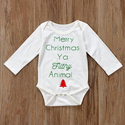 

Newborn Toddler Baby Boy Girl Christmas Romper Jumpsuit Bodysuit Outfits Clothes
