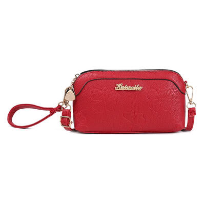 

Solid Color Clutch Shoulder Messenger Handbags Women Leather Crossbody Bags