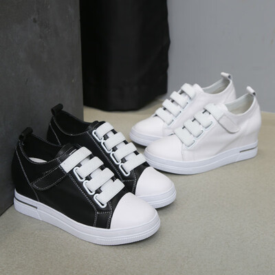 

Small white shoes womens shoes new European&American leather fashion casual shoes thick botto