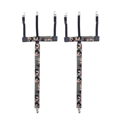 

Camo Adjustable Elastic Shirt Holder Straight Stirrup Belt Suspender Garter