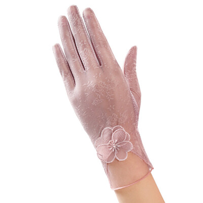 

Women\s Summer Fashion UV-Proof Driving Lace Gloves Touch Screen Gloves