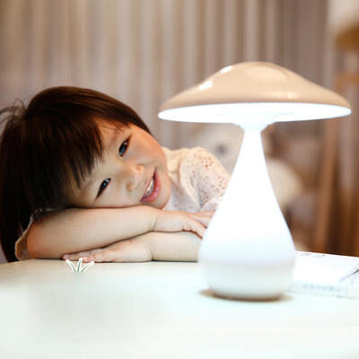 

2-in-1 Air Purifier Desk Lamp Mushroom Shape Table Light USB Rechargeable 360 Degree Rotation Range