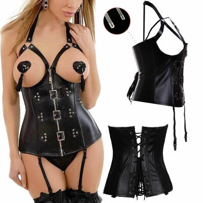 

SLIMBELLE Womens Corset Top Garter Suspenders Bustier Waist Training Basques Lingerie