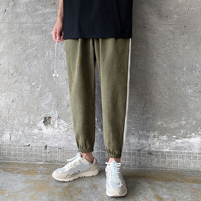 

Gobestart Mens New Style Nine-Minute Sportswear With Striped Feet Fashion Sports Pants