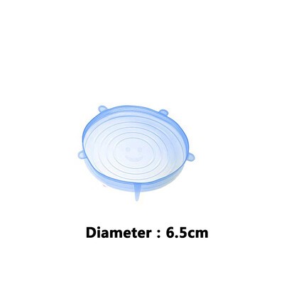 

Elastic Seal Universal Silicone Saran Wrap Cover Clear Lids Food Bowl Pot Stretch Kitchen Vacuum Seal Bowls