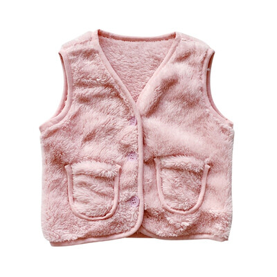 

Winter Children Vest Fur Waistcoat Thick Warm Kid Jackets sleeveless Baby Girl Clothes Boy Toddler Children Clothing Casual Coat