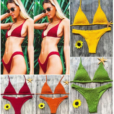 

New Women Bikini Set Push-up Padded Bra Swimsuit Swimwear Triangle Bathing Suit