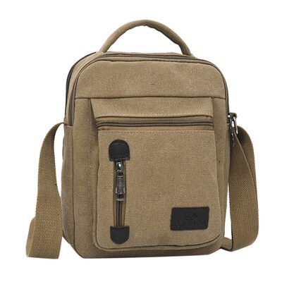 

Tailored Mens Fashion Canvas Solid Color Casual Business Shoulder Bag Messenger Bags