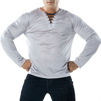 

Hot Mens Slim Fit Long Sleeve Slim T-shirts Casual Tee Shirt Tops Pullover