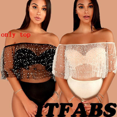 

Fashion Women Mesh Beach Bathing Suit Bikini Swimwear Cover Up Tops BeachwearOlny top