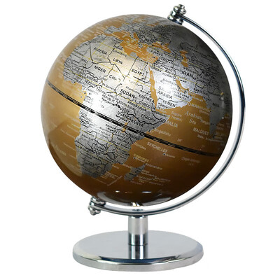 

Fun globe 5 inches 13cm Gem section local gold globe music bell - small world