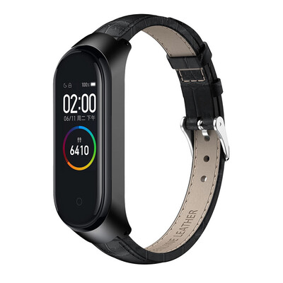 

〖Follure〗Replacement Leather Wristband Band Strap Metal Case For Xiaomi Mi Band 4