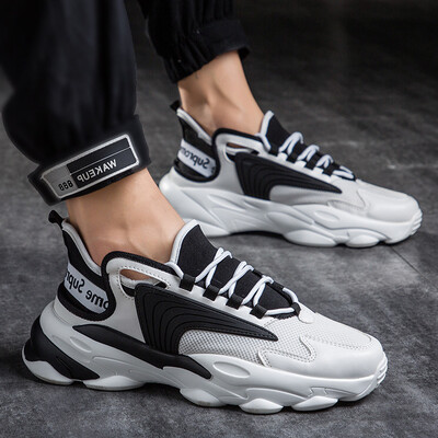

2019 trend mens shoes autumn new students thick-soled sports shoes increased tide shoes old shoes mens running shoes