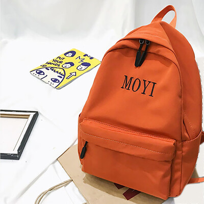 

Tailored Fashion Women Nylon Solid Color Capacity Student Backpack Travel Couple Bag