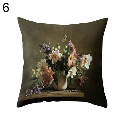 

Flower Vase Throw Pillow Case Cushion Cover Sofa Bedroom Car Cafe Office Decor