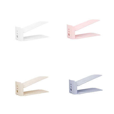 

Plastic Double Layer Shoes Rack Adjustable Space Saver Shoes Slots Stand Organizer