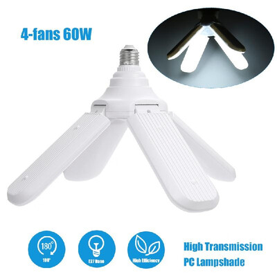 

AC 85-265V Foldable Fan Blade Bulb E27 2345 Fans Ceiling Garage Lights Lighting Angle Adjustable LEDs Light for Indoor Home Dec