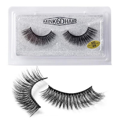

1 Pairs2pcs 6D Natural Thick Reusable False Eye Lashes Extension Handmade Comfortable Eyelashes