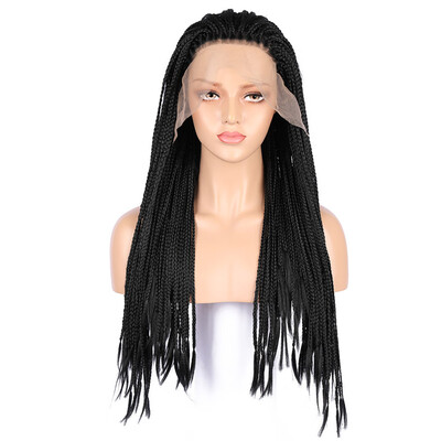 

〖Follure〗Micro Braided Lace Front Wigs Black Women Long Synthetic Hair Wig Heat Resistant