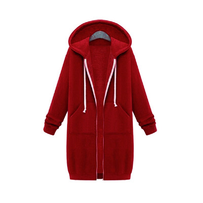 

Women Plus Size Warm Hoodie Casual Loose Sweatshirt Coat Velvet Fashion Outwear