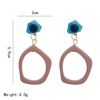 

2019 Retro womens fashion statement earring Acrylic Acetic Acid Drop Earrings for wedding gift wholesale