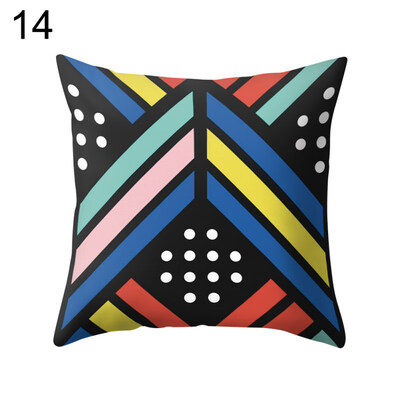 

Elephant Colorful Geometric Pillow Case Waist Throw Cushion Cover Home Decor