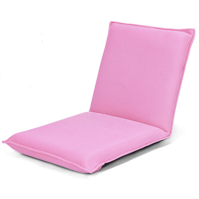 

Adjustable 6-Position Floor Chair Folding Lazy Man Sofa Chair-Pink