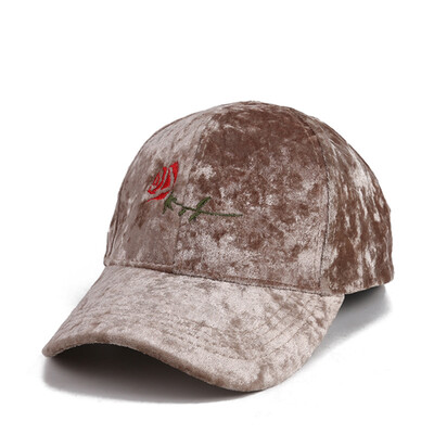 

Hat lady autumn&winter velvet baseball cap letter embroidery hundred with a cap stylish casual outdoor sun hat man