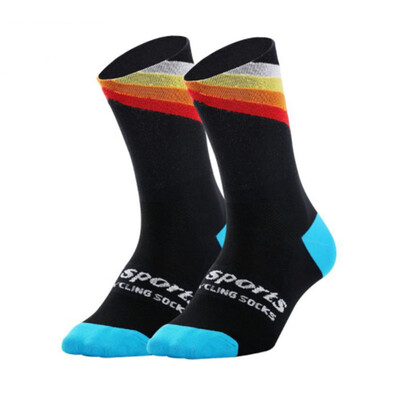

1 Pair Socks Strips Middle Tube Sports Casual Trainer Footwear Outdoor Sports