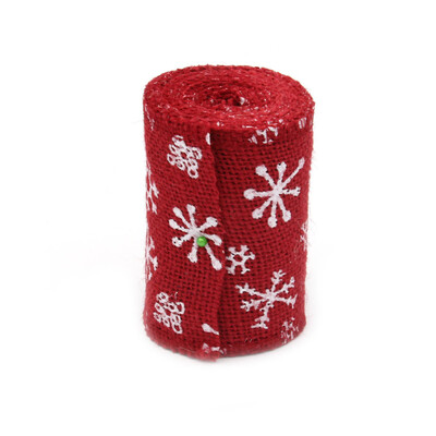 

Tailored 2M Christmas Jute Burlap Craft Ribbon Roll Sewing Cartoon DIY Decoration Wedding